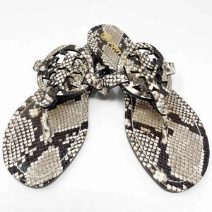 New Tory Burch Miller Sandals snakeskin size 9